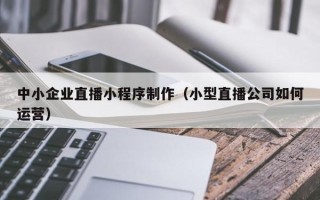 防城港中小企业直播小程序制作（小型直播公司如何运营）
